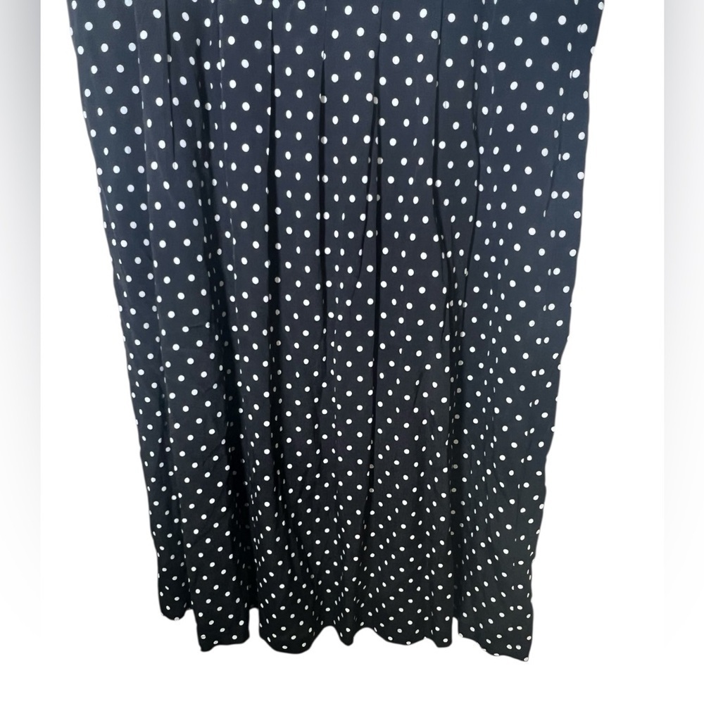Sezane Black Polka Dot Alicia Middle Dot Midi Skirt NWT US 12 - Picture 9 of 14